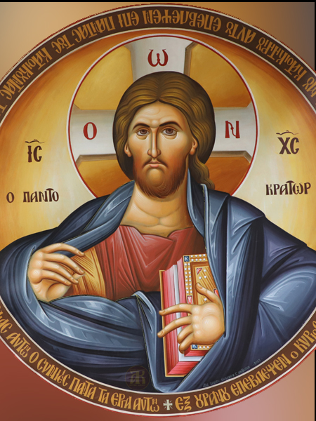أيقونة حلبيّة قديمة تحمل كتابةً عربيّة وزخرفةً ذهبيّة